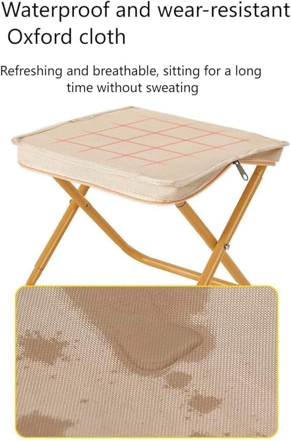 Outdoor Folding Stool Lightweight Foldable Chairs for Outside Waterproof Camping Stool Portable Seating Durable Comfortable Breathable Easy to Carry Perfect for Queuing Hiking and Picnics