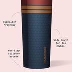 Corkcicle Marvel Sport Canteen - Triple-Insulated Stainless Steel Water Bottle - Straw Cap & Folding Metal Handle - Summer Drinkware Gift - Keeps Drinks Ice Cold - Captain Marvel - 20 oz