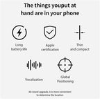 Wallet Finder Item Locator Card for Men - (iOS Only) SEVEN SWAN Bluetooth Tracker iPhone Find My Anti-Loss for Keys, Luggage Tags, Passports