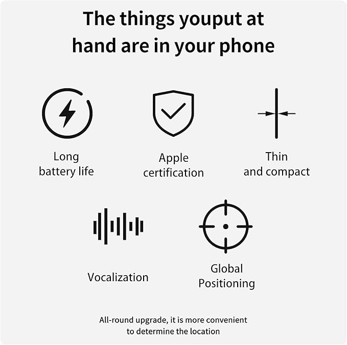 Wallet Finder Item Locator Card for Men - (iOS Only) SEVEN SWAN Bluetooth Tracker iPhone Find My Anti-Loss for Keys, Luggage Tags, Passports