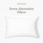 Saatva Down Alternative Pillow - Hypoallergenic Pillow with Plush & Airy Feel - Breathable Organic Cotton Cover - Lofty Microdenier Down Alternative - King (34"x16"), 1 Pack