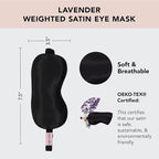 Kitsch Weighted Satin Sleep Mask - Weighted Eye Mask for Sleeping and Travel - Lavender Sleeping Mask for Women and Men - Light Blocking, Adjustable Strap, Ultra-Soft (4.1oz/116g)
