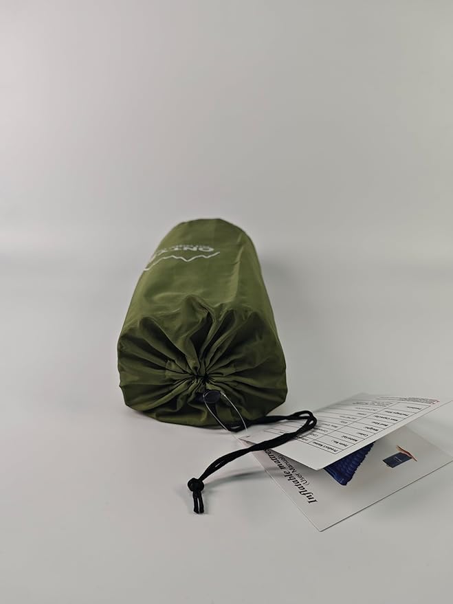 ONTYZZ Sleeping Pad Ultralight Inflatable Sleeping Pad with Built-in Foot Pump Upgraded Durable Compact Camping Air Pad for Hiking Traveling, Green