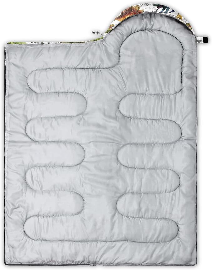 QOOMO Animals Camping Sleeping Bags,3 Season Warm & Cool Weather,Lightweight,Waterproof Sleeping Bags for Adults & Kids,Traveling,and Outdoors,Camping Gear Equipment