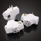 3 Outlet Wall Adapter T-Shaped, UL Listed 3 Prong Grounded Plug Extender,125V 1875W - Heavy Duty Multi Outlet Wall Plug,Power Outlet Splitter (3 Pack)