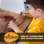 TECEUM 5/32" Paracord Rope 1000 – 1000ft / 200ft / 100ft / 50ft – Tactical Parachute Cord 4mm – 45+ Colors – Nylon String for Survival & Camping Gear – Stripe Cord for Survival – Utility Rope