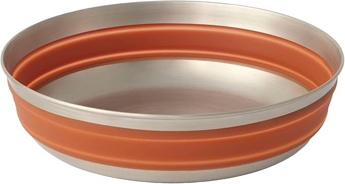 Sea to Summit Detour Stainless Steel Collapsible Bowl, Large (31 fl oz), Bombay Brown