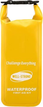 Waterproof First Aid Kit Roll Top Boat Emergency Kit with Waterproof Contents for Fishing Kayaking Boating Swimming Camping Rafting Beach Yellow