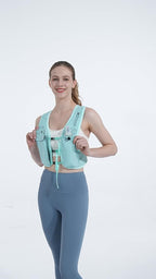 Running Vest for Women Men, USA Original Patent, Adjustable Chest Straps Running Hydration Vest with 500ml Soft Flask, Lightweight Reflective Hydration Backpack for Marathon