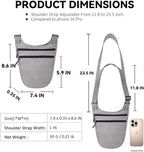 Crossbody Money Belt for Travel Women & Men Hidden, Travel Wallet Pouch - Slim Passport Holde, RFID Blocking Neck Wallet Under Clothes to Protect Cash, Credit Cards and Documents (GRAY)