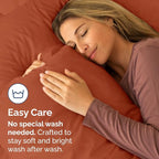Pillowcases - Ultra Soft Hotel Quality Pillowcase Covers - Comfy, Cozy & Wrinkle Free - Shrinkage and Fade Resistant - Machine Washable Pillow Protectors - (King, Terracotta, 4 Piece Set)