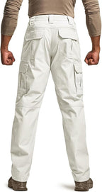 CQR Men's Tactical Pants, Water Resistant Ripstop Cargo Pants, Lightweight EDC Work Hiking Pants, Outdoor Apparel