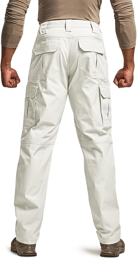CQR Men's Tactical Pants, Water Resistant Ripstop Cargo Pants, Lightweight EDC Work Hiking Pants, Outdoor Apparel