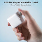 iPad iPhone Charger Fast Charging [ Apple Certified ] 2Set 6FT USB to Lightning Cable iPad Cord with 12W Foldable Block i Phone Charging Travel Wall Plug Compatible with i Pad, iPadPro, iPadAir,iPhone
