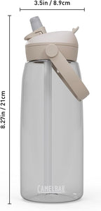 CamelBak Thrive Flip Straw 32oz Water Bottle with Tritan Renew – Easy Carry - Straw Top, Clear