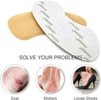 Dr. Foot’s Heel Grips for Men and Women, Self-Adhesive Heel Cushion Inserts Prevent Heel Slipping, Rubbing, Blisters, Foot Pain, and Improve Shoe Fit - 2 Pairs(Khaki)