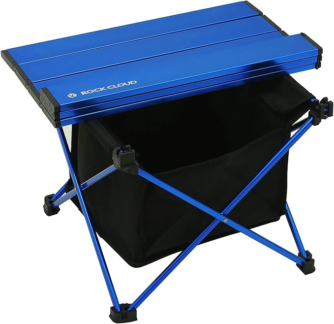 ROCK CLOUD Portable Camping Table Ultralight Aluminum Camp Table with Storage Bag Folding Beach Table for Camping Hiking Backpacking Outdoor Picnic