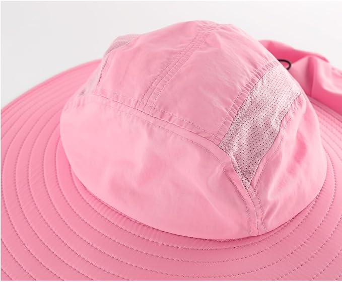 Home Prefer UPF 50+ Mens Wide Brim Fishing Hat with Neck Flap Sun Hat for Men Women Sun Protection Cap