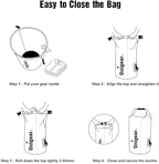 Unigear Dry Bag Waterproof, 2L/5L/10L/20L/30L/40L Floating and Lightweight Bags for Kayaking, Boating, Fishing, Swimming and Camping with Waterproof Phone Case