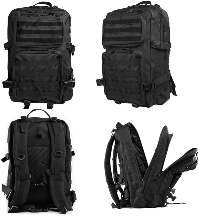 Military Tactical Backpack 45L Large Tactical Backpack for Men, Hiking Rucksack With Bottle Holder