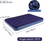 Foldable Inflatable air Mattress, Suitable for Indoor and Outdoor air Mattress, Thickened Waterproof, can be Used for Camping Tents (excluding Inflation Tools (Small Double)