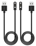 2-Pack VeryFit Smartwatch Charger, Magnetic Charging Cable for IDW26 25 23 21 19 17 16 15 13, SKG V7 Pro R8, Umidigi Uwatch 3S 3 2S 2 / Urun Smartwatch
