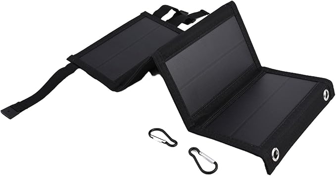 10W Foldable Solar Panel Charger Sustainable Mobile Device Power Bank for Outdoor Use with USB Output