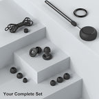 JUSTRVN Earplugs for Sleeping,Noise Reduction Soft Silicone Ear plugs with 7 Pairs Ear tips&One Connection Cord,Hearing Protection Reusable Earplugs for Sleeping,Concert,Work&Sound Reduction 25dB-30db