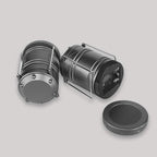 Lichamp LED Camping Lantern, 4 Pack Battery Powered Flashlight for Power Outages, Portable Collapsible Hanging Light Essential for Home, Outdoor, Emergency Lamp Survival Kit Gear for Hurricane, Gray