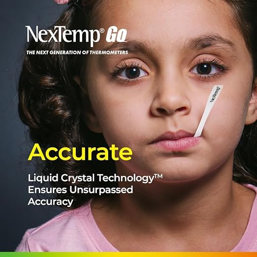 NexTemp® Go - Ready When You are - Single-Use Disposable Thermometers - Results in Seconds, for Work, Home, & Travel, Celsius, 24-Pack