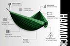 Bear Butt 2 Person Portable Hammock - Backpacking to Camping - Double Hammock for Travel & Outdoor