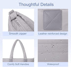 Tote Bag for Women Puffer Work Tote Handbag Large Quilted Nurse Bag with Zipper for Travel