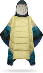 Camping Blanket, Poncho Wearable Hoodie Blankets Outdoor Waterproof Windproof