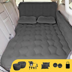 ISWEES Car Bed SUV Air Mattress, Car Air Mattress with Electric Pump, 2 Inflatable Pillows and 2 Footrests for Back Seat, Side Seat,Trunk Sleeping, Thickened Camping Bed - Black