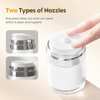 Travel Size Containers Airless Pump Jars with Label 30ml 1 Oz Acrylic Press Hand Cream Jar TSA Approve Leak Proof Refillable Lotion Dispenser Travel Containers for Toiletries Face Moisturizer - 2Pack