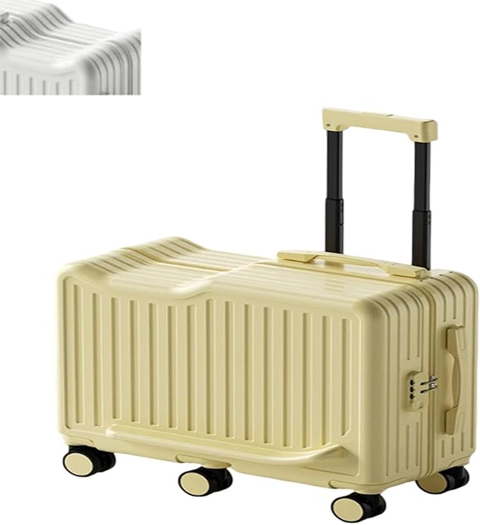 Ride on Luggage, Ride-on Suitcase for Kids & Teens with 6-Spinner Wheels, Wheels Trolley Case Toddler Suitcase Used for Storing Travel Essentials(Yellow)