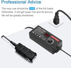 SHNITPWR Power Supply Adjustable DC 12V 11V 10V 8V 9V 6V 5V 3.5V Universal AC Adapter Multi-Voltage AC/DC Adapter 3.5V~12V 12A 144W DC Power Adapter 100V~240V AC to DC Variable Power Converter 14 Tips