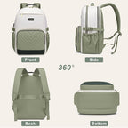 Laptop Backpack for Women Bookbag: 15.6 inch Work School Backpacks with Pouch Pocket for Large Capacity Cup & USB Charger College Book Bag Travel Business Nurse Teacher Bookbags Anti-theft Back Pack