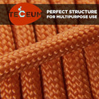 TECEUM 5/32" Paracord Rope 1000 – 1000ft / 200ft / 100ft / 50ft – Tactical Parachute Cord 4mm – 45+ Colors – Nylon String for Survival & Camping Gear – Stripe Cord for Survival – Utility Rope