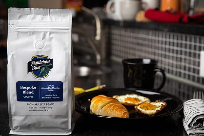 PREMIUM PLANTATION BLUE TRADITION CLASS EXPERIENCE Bespoke Blend of Blue Mountain & Kona Coffee Ground (1lb)