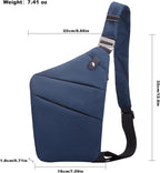 Anti Theft Travel Bag, One Shoulder Large Capacity Cross-body Bag Chest Fashion Lightweight Sling Bags for Travel Sports