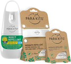 PARAKITO Mosquito, Insect & Bug Spray Bundle - Includes Spray, White Wristband & 4 Refills | DEET Free, Citronella Essential Oils, Perfect for Camping, Hiking, Travel Outdoor Activities