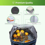 iknoe Large Cooler Bag Collapsible, 15L Insulated Bags, Leakproof Lunch Cooler Tote with Multi-Pockets for Adult, Insulated Lunch Box for Beach, Picnic,Work, Blue 24-Can