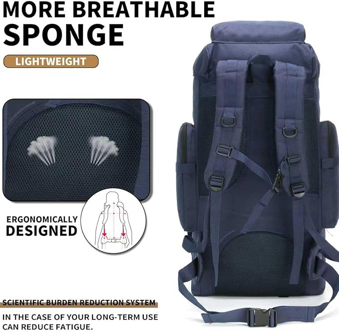 Hiking Backpack for Men 70L/100L Camping Backpack Military Rucksack Molle 3 Days Assault Pack for Climbing