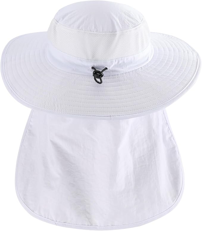 Home Prefer UPF 50+ Sun Hats for Men Women Wide Brim Fishing Hat with Neck Flap Summer Safari UV Protection Bucket Hat