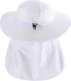 Home Prefer UPF 50+ Sun Hats for Men Women Wide Brim Fishing Hat with Neck Flap Summer Safari UV Protection Bucket Hat