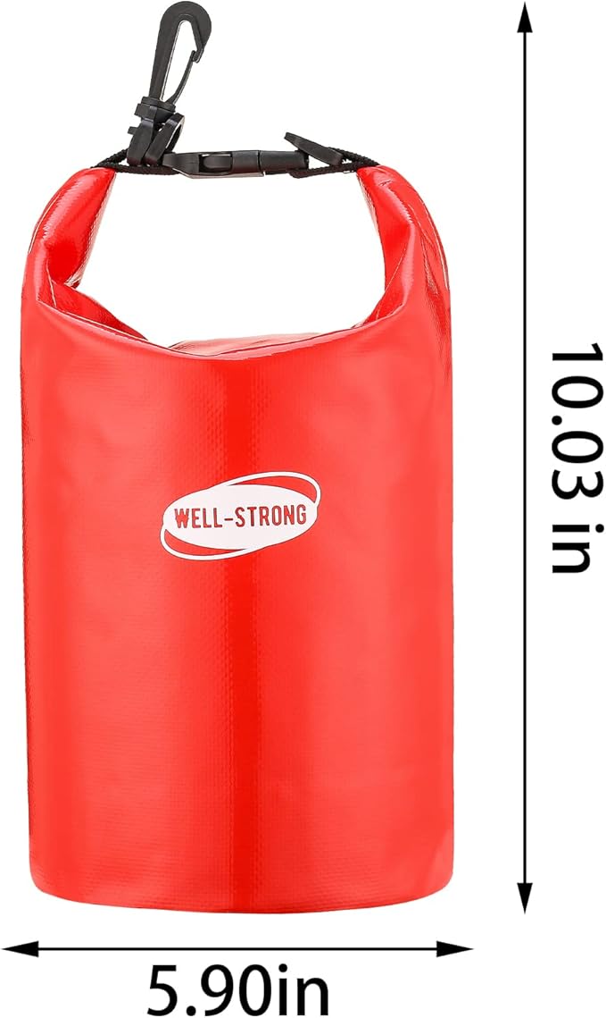 Waterproof Boat First Aid Kit - 3L Roll Top Emergency Medical Supplies for Kayaking, Marine Safety & Survival Gear with 234pcs Accessories Red