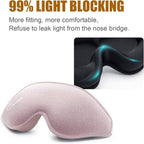 Sleep Eye Mask for Women Men, Soft and Comfortable Night Eye Mask for Sleeping, 3D Blockout Eye Cover for Travel, Blindfold with Adjustable Strap (Pink)