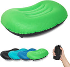 ATEPA Inflatable Camping Pillow, Ultralight Waterproof Travel Pillow with Ergonomic Support & Leak-Proof Air Valve, Compact Portable Pillow for Hiking Backpacking Tent Airplane Beach, Light Green