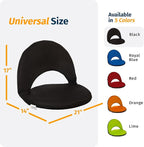 Alpcour Folding Stadium Seat – Deluxe Outdoor Camping Reclining Waterproof Cushion Chair for Bleachers – Best 6-Position Back Support Picnic Bleacher Seats w/Extra Thick Padding for Support & Comfort